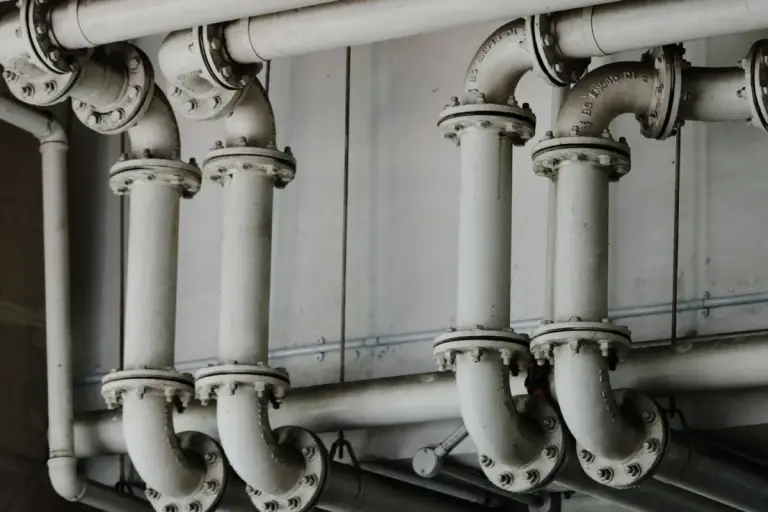 Basement drain pipework