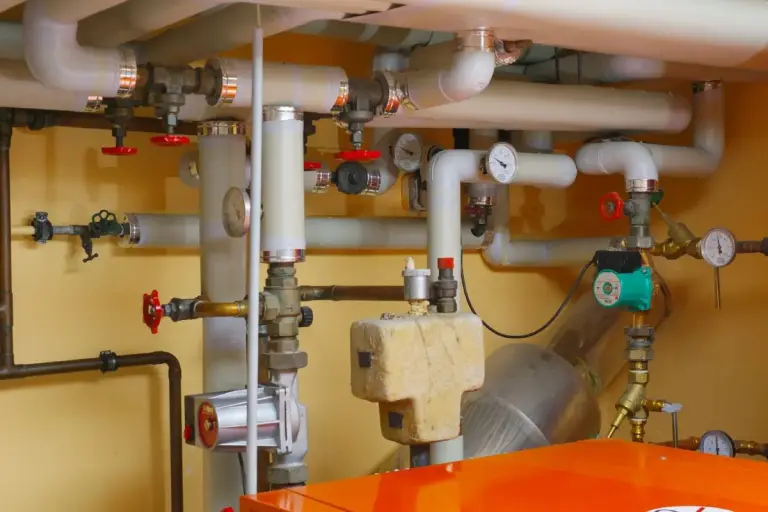 Water heater pipework and valves